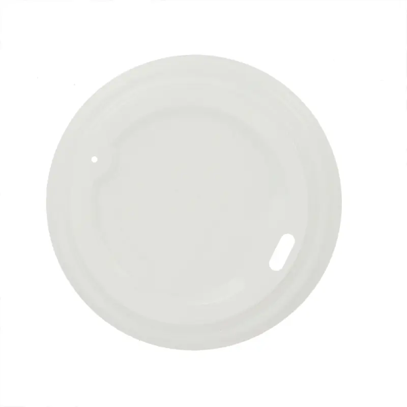 Baltas dangtelis 7.5oz vending puodeliui, 70mm, 100 vnt/pak
